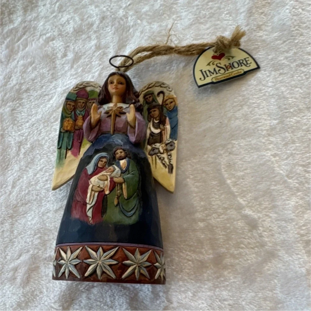 Jim Shore Heartwood Creek Angel Nativity Ornament Christmas 2015 Resin